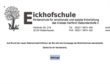 Tablet Screenshot of iserv.eickhofschule.de